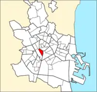 Localización del barrio dentro de Valencia.