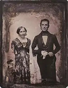 Valentín Alsina y su esposa, Antonia Maza, daguerrotipo de 1854