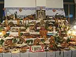 Tavolata (altar) di San Giuseppe con ofrendas de pan en la provincia de Enna, Sicilia