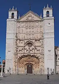 Fachada de la Iglesia de San Pablo de Valladolid.