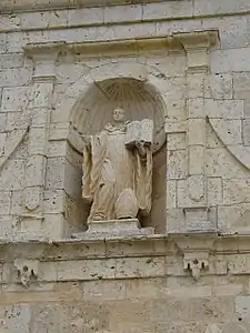 Detalle de la imagen de san Bernardo