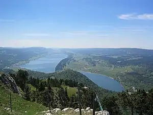 Vista de los lagos de Joux y Brenet