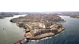 Foto aérea del Fuerte de San Telmo.