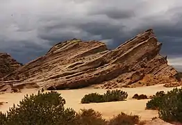 Afloramiento en el  Vasquez Rocks Natural Area Park del sur de California