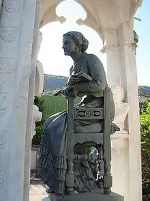 Estatua La Meditación de Vincenzo Vela en Grancia, cantón del Tesino, Suiza.