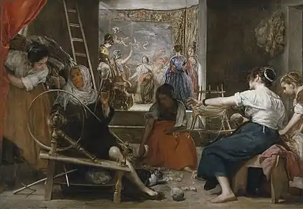 Las hilanderas, de Velázquez (1657)