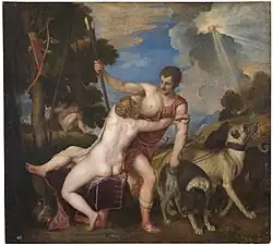 Tiziano Vecellio, Venus y Adonis, ca. 1553, Madrid, Museo del Prado