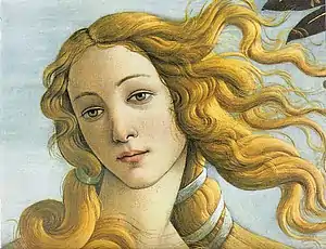 Detalle de El nacimiento de Venus, de Sandro Botticelli, 1482-1485.