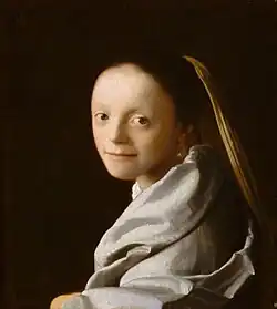 Retrato de una mujer joven, por Johannes Vermeer