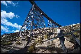 Vista del viaducto desde abajo.