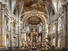 Interior de la basílica de Vierzehnheiligen