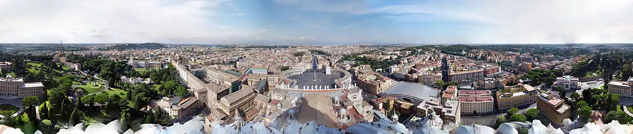 Vistas desde la cúpula de San Pedro.