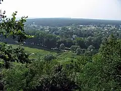 Vista de Chihirín desde la colina del castillo.