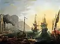 Vista de un puerto sur, Academia de Bellas Artes, Viena
