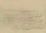 F1541v Vista panorámica del pueblo, Museo Van Gogh