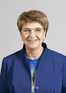 Viola Amherd, 176.ª y actual presidenta de la Confederación (2024).