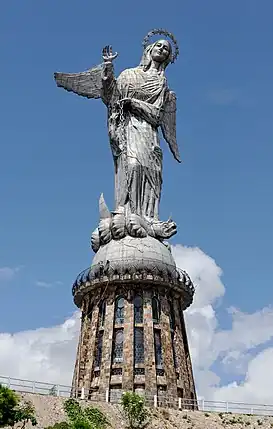 Virgen del Panecillo, monumento construido en honor a la Virgen de Legarda en Quito