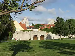 La muralla en el parque Almedalen