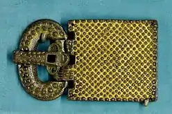 Hebilla visigótica del siglo VI, encontrada en 1898 en la Provenza, Francia