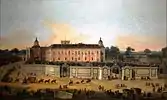 Vista del Palacio Real de Aranjuez de Francesco Battaglioli en 1756. (Museo del Prado)