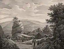 Litografía del jardín de 1832