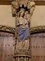 Parteluz del pórtico de la catedral de Vitoria, gótica.