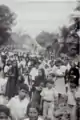 Procesión con la virgen del Carmen en 1940.