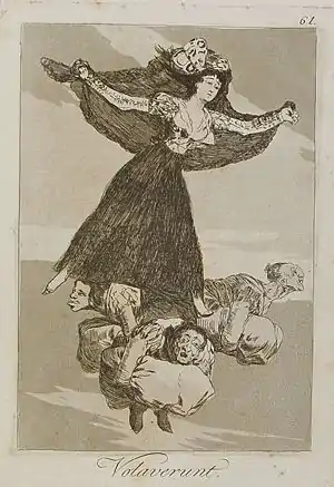 Capricho nº 61: Volavérunt, 1799, Francisco de Goya.