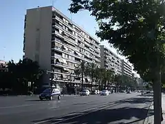 Edificios de la avenida de Menéndez Pidal, junto al Jardín del Turia.