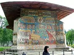 El Juicio Final, pintado en el exterior de la Iglesia de San Jorge.