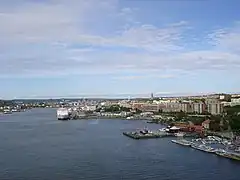 Vista de Gotemburgo desde el puente de Älvsborgs