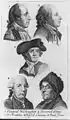 1. General George Washington 2. General Horatio Gates 3. Dr. Benjamin Franklin 4. Henry Laurens 5. John Paul Jones. 1784.