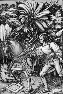 Caballero y lacayo (c. 1510), de Johann Ulrich Wechtlin