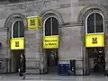 Tipo de letra Calvert en Tyne and Wear Metro