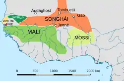 Malí, Songhai y los Estados circundantes, en torno a 1530.