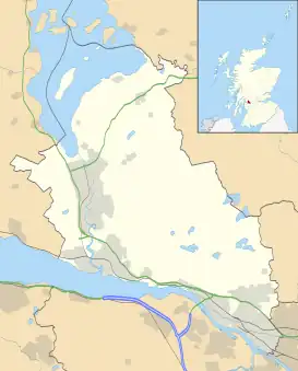 Dumbarton ubicada en West Dunbartonshire