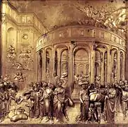 Ghiberti: La historia de José, panel de la Puerta del Paraíso, Baptisterio de San Juan.