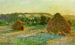 Wheatstacks (End of Summer), 1890-91. óleo sobre lienzo. Instituto de Arte de Chicago