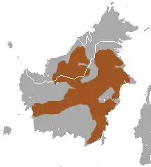 Distribución del surili de frente blanca