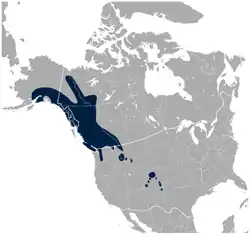 Distribución del lagópodo coliblancoBirdLife International and NatureServe (2014) Bird Species Distribution Maps of the World. 2012. Lagopus leucura. In: IUCN 2015. The IUCN Red List of Threatened Species. Version 2015.2. http://www.iucnredlist.org. Downloaded on 10 July 2015.