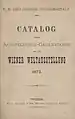 Catálogo de exposición de la Geologische Reichsanstalt de 1873, Viena