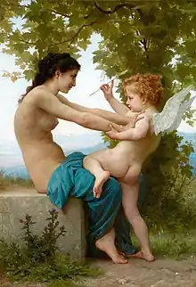 Jeune Fille se défendant contre l'Amour, 1880
