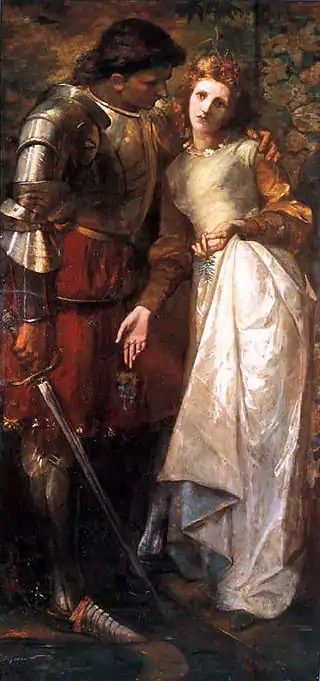 Ofelia y Laertes. Óleo en lienzo, ca. 1880. William Gorman Wills (1828-1891).