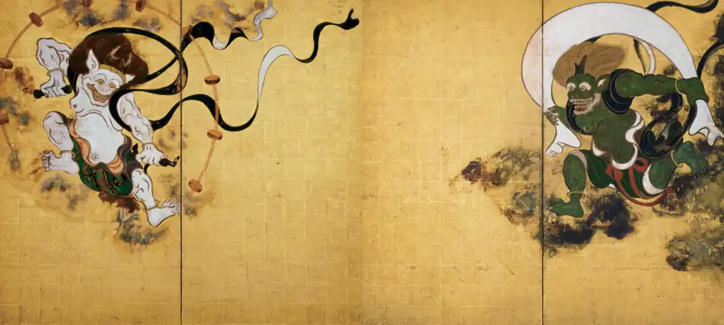 Fūjin (derecha) y Raijin (izquierda)