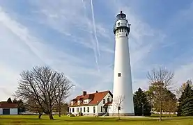 Faro en Wind Point, Wisconsin.