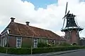 Winschoten, molino y casa del molinero.