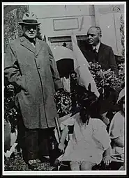 Curchill as Secretary of State for the Colonies during his visit to Mandatory Palestine, Tel Aviv, 1921.