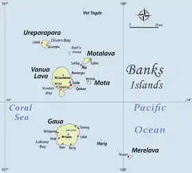 Localización en las Islas Banks