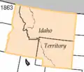 Territorio de Idaho en 1863.