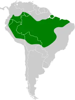 Distribución geográfica del trepador de Lafresnaye.